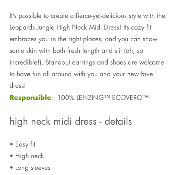 Leopards Jungle High Neck Midi Dress - Picture 5 of 15